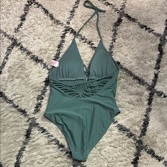 Xhilaration Black Floral One Piece Swimsuit - Picture 4 of 7